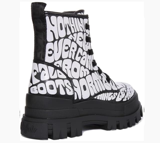 Detalle de Buffalo ASPHA RLD Laceup Mid: scarpe con zeppa 5 cm in look fashion vegan