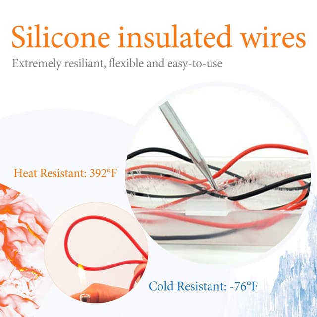 Detalle de KAIWEETS KET01 Multimeter Test Leads Kit (8 pieces) with alligator clips, needle probes and mini-hooks