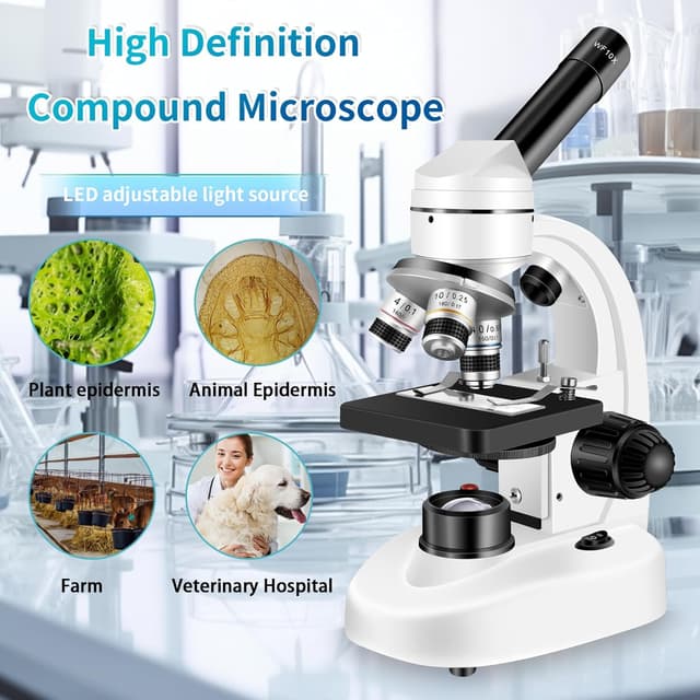Thumbnail 4 de Microscopes for Adults WF10x WF25x Compound Microscope