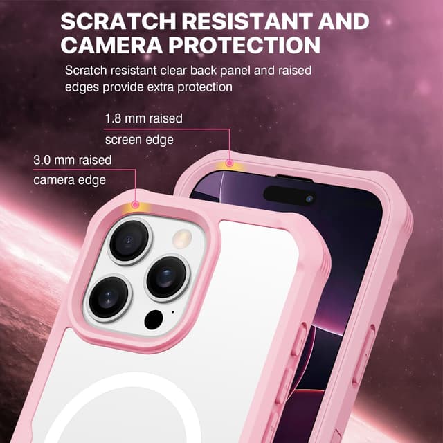Thumbnail 6 de CENHUFO Privacy Case for iPhone 16 Pro Max with built-in privacy screen & MagSafe compatibility (Pink)