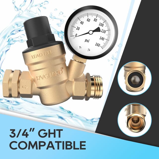 Thumbnail 3 de RVGUARD RV Water Pressure Regulator 45 PSI