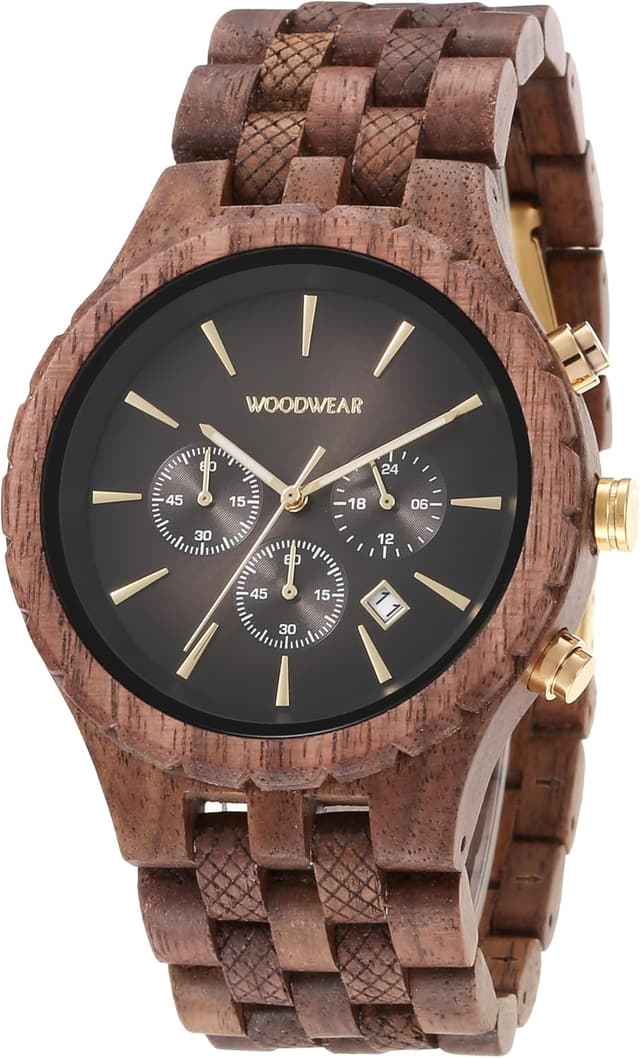 Detalle 2 de woodwear Holzarmbanduhr Watch Nachtblau / Lagunentraum / Morgenröte – Unisex aus Olivenholz