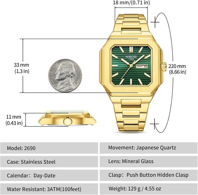 Thumbnail 6 de NIBOSI orologio uomo analogico al quarzo