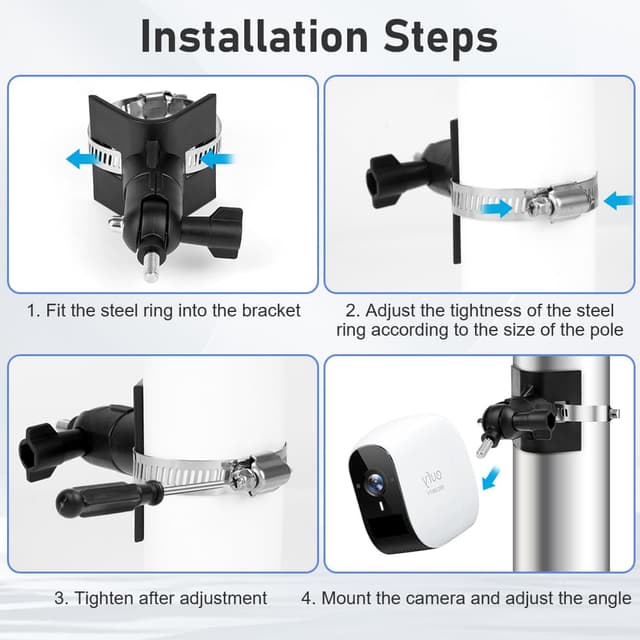 Detalle 2 de OFFCUP Supporto da parete regolabile per telecamere di sicurezza (2 pezzi) per Arlo Pro, Arlo Ultra, Arlo Go e altri modelli compatibili, nero