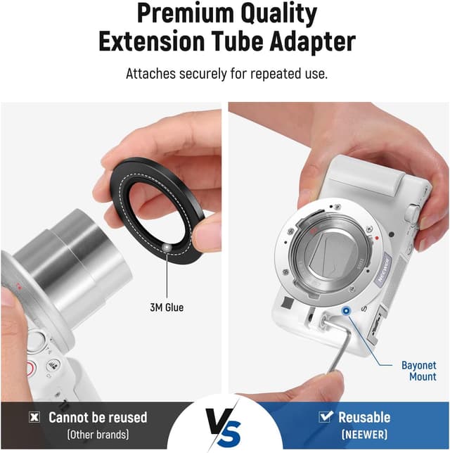 Thumbnail 6 de NEEWER 18mm wide angle and 10X macro lens for Sony ZV1
