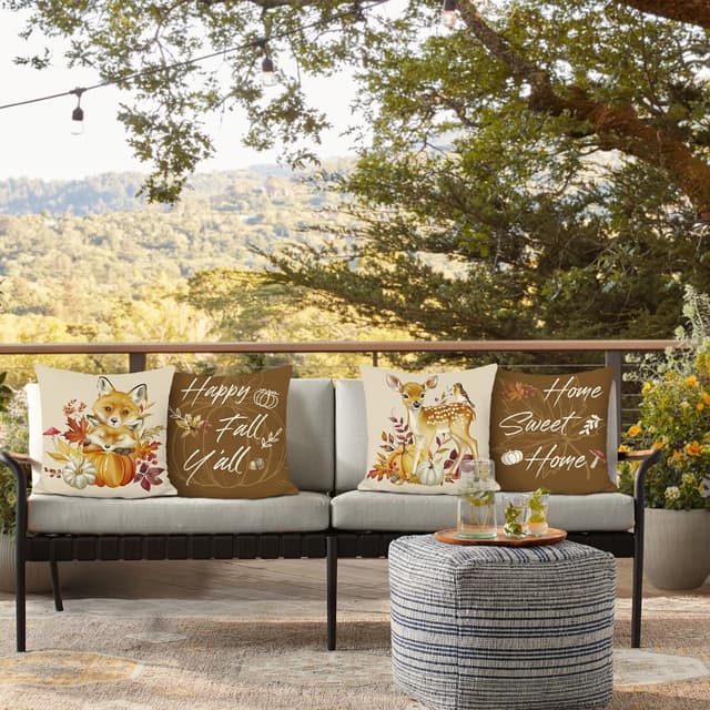 Thumbnail 2 de Bonhause Autumn Animals Cushion Cover 45x45