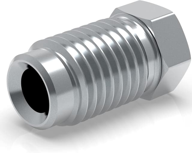 Detalle 2 de Lot de 10 raccords mâles M10 x 1,25 pour tuyau de frein 4,75 mm (évasure DIN type F) – Type L DIN/ISO 1651