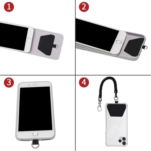 Detalle de Doormoon Phone Lanyard Tether with Patch & Stretchy Straps for Anti-Drop (Universal)