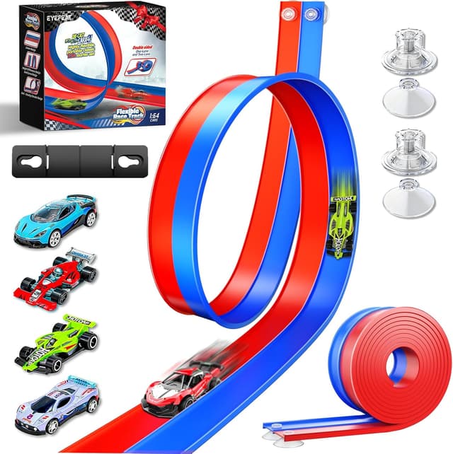 Detalle de 15 Ft Flexible Race Car Track for Kids
