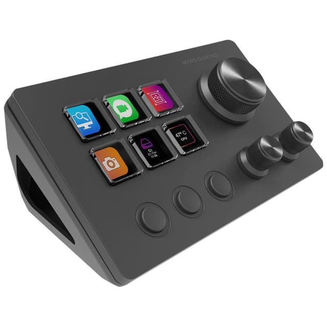 Detalle 2 de Mars Gaming MSD-TWO Control Deck compacto 6 teclas LCD