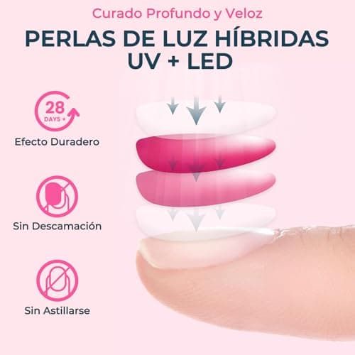 Thumbnail 4 de NAILGIRLS Lámpara LED UV recargable, secador de uñas inalámbrico de 150 W para gel y esmalte regular, secador LED de gel de curado de esmalte de uñas con 4 ajustes de temporizador, sensor automático 
