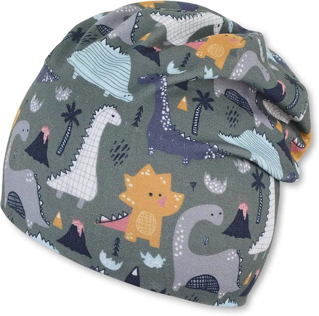 Detalle de Sterntaler Baby Jungen-Strampler mit Dino-Mütze Beanie, Dunkelgrün – Größe 47 (ab 9 Monaten)