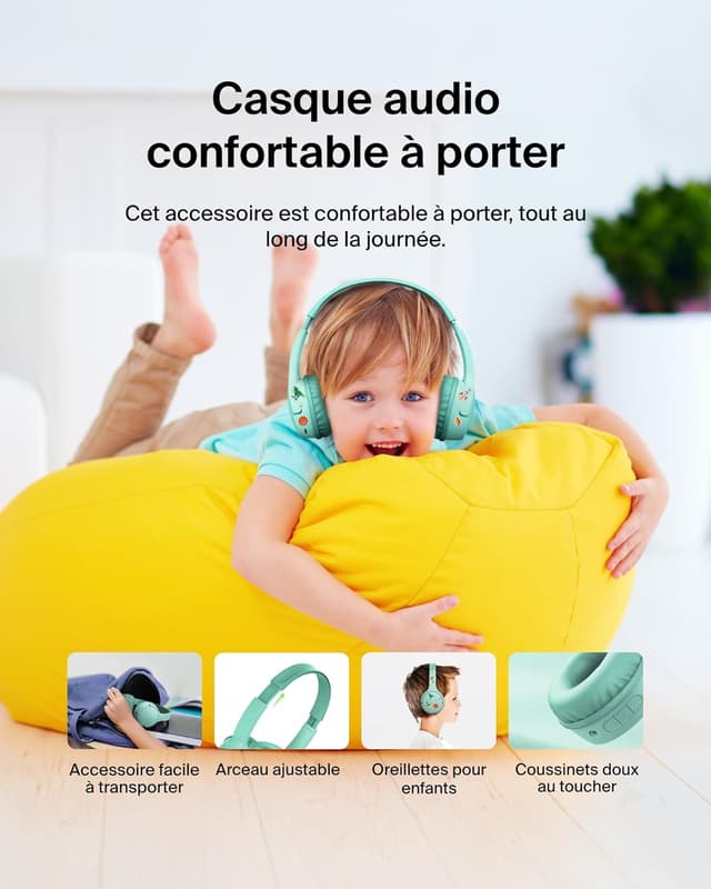 Thumbnail 6 de Belkin SoundForm Mini Casque Audio pour Enfants Vert