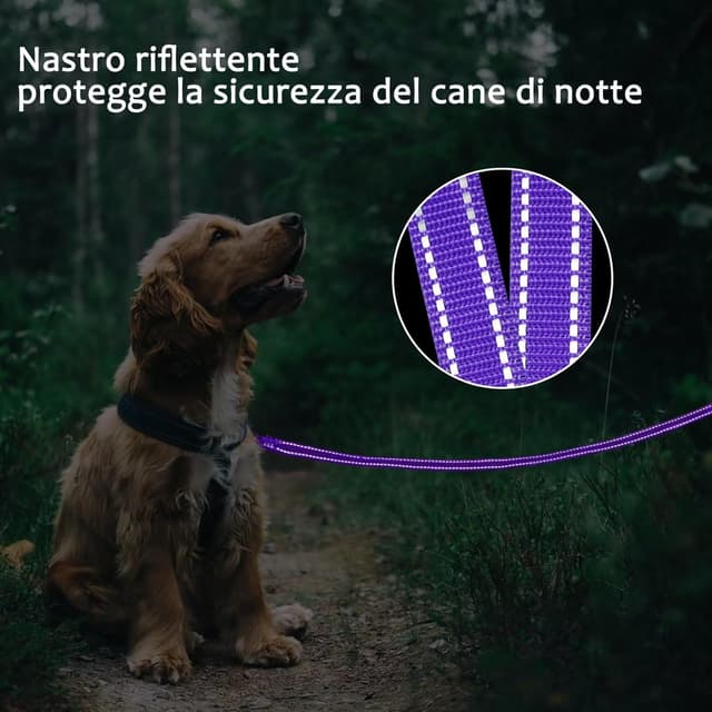 Detalle de COMSLE guinzaglio lungo per addestramento (3/5/10/15/20 m) con impugnatura imbottita e gancio robusto