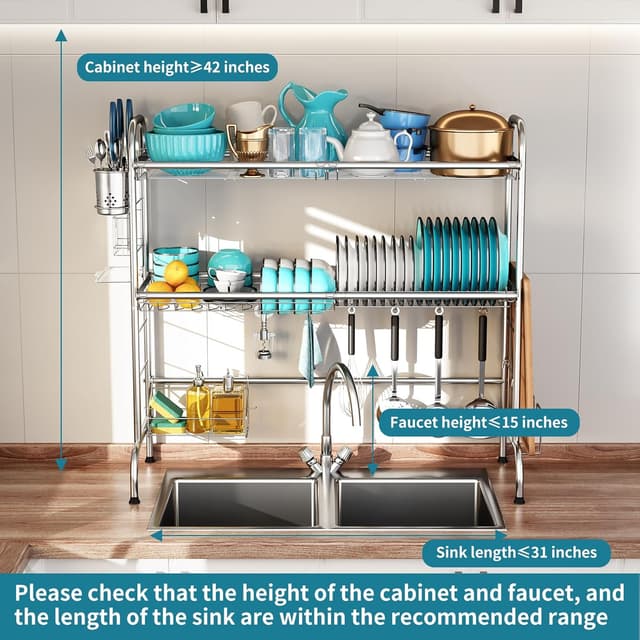 Thumbnail 2 de HOWDIA Over The Sink Dish Drying Rack