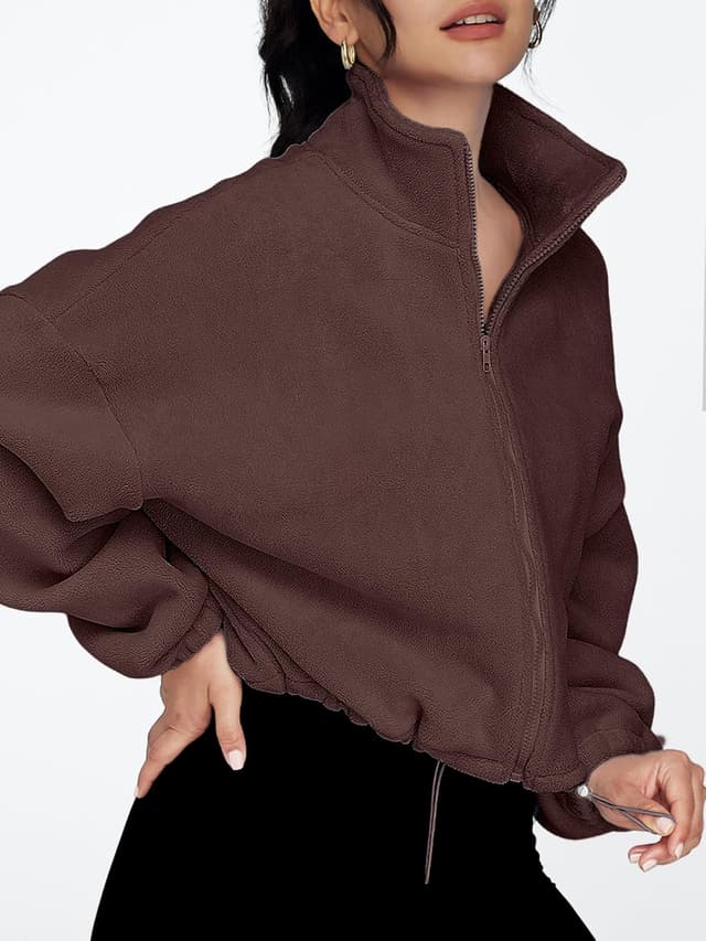 Detalle 2 de AUTOMET Womens Fleece Jacket oversized zip-up