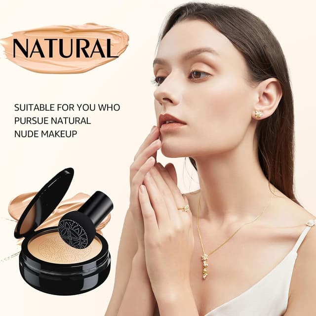 Detalle de OETUIOW Mushroom Head Air Cushion CC Cream (BB/CC Makeup Foundation) for Mature Skin