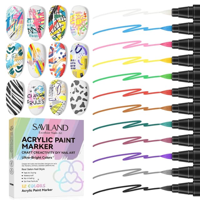 Thumbnail 6 de SAVILAND Nail Art Pens Set 24 Colors