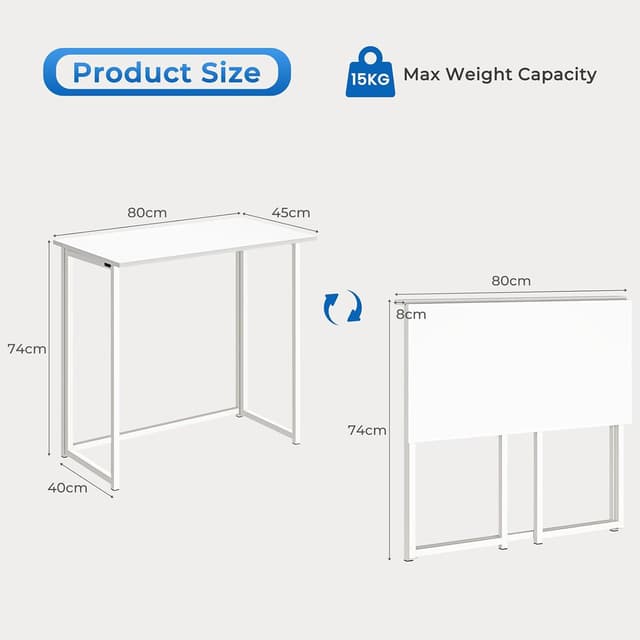 Thumbnail 2 de Dripex Mesa Escritorio Plegable Compacta 🖥️ para Estudio y Oficina