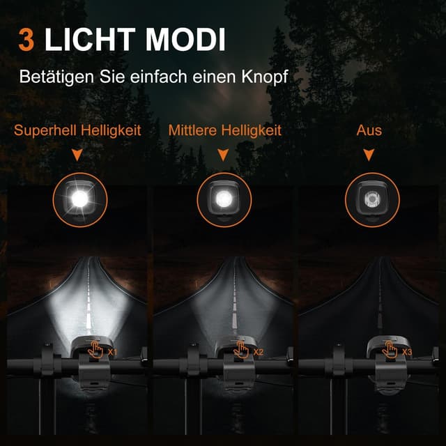 Detalle 2 de Antimi Fahrradleuchten-Set, StVZO-zugelassen Beleuchtungsset Led IPX5 Frontlicht + Rücklicht Fahrradlicht Set USB Typ C
Antimi Fahrradleuchten-Set, StVZO-zugelassen Beleuc…