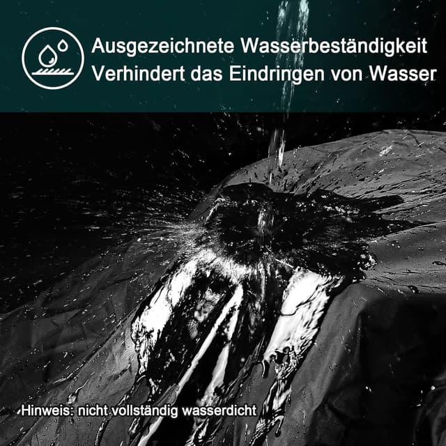 Detalle de LIHAO Motorradabdeckung (Abdeckplane) 245 × 105 × 125 cm – winterfest, wasserdicht & UV-geschützt
