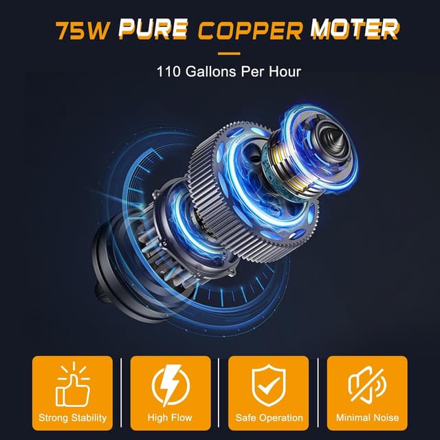 Thumbnail 1 de Steauty 12V Fuel Transfer Pump Kit 75W