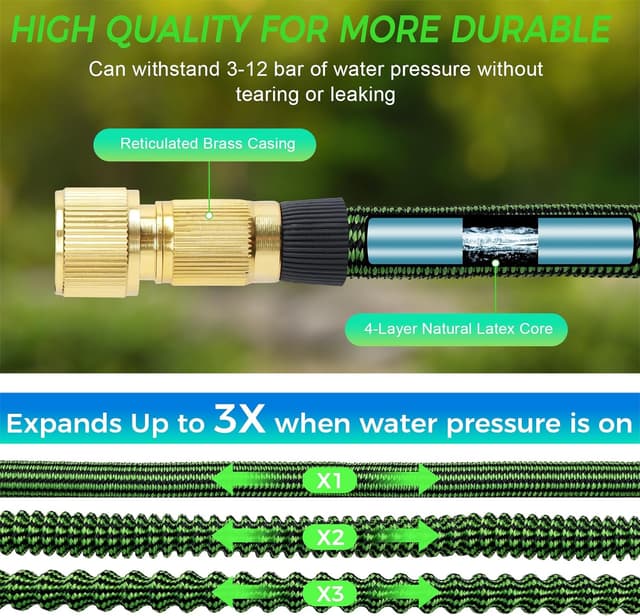 Detalle de CNMTCCO Expandable garden hose pipe 100FT