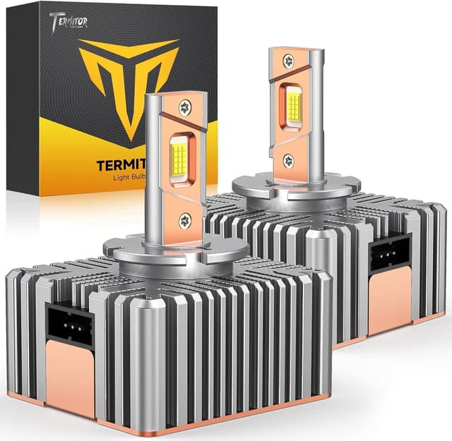 Detalle de Termitor D5S Bulbs (Pack of 2) — 80,000LM 6500K Ultra Bright, IP68 Waterproof, 1:1 OEM Size