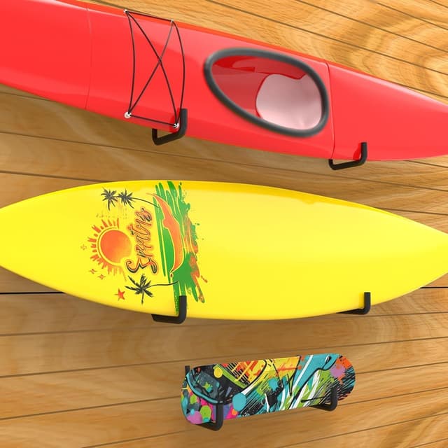 Detalle de Kitmiido Heavy Duty Ladder Hooks (9-piece set) for garage wall storage