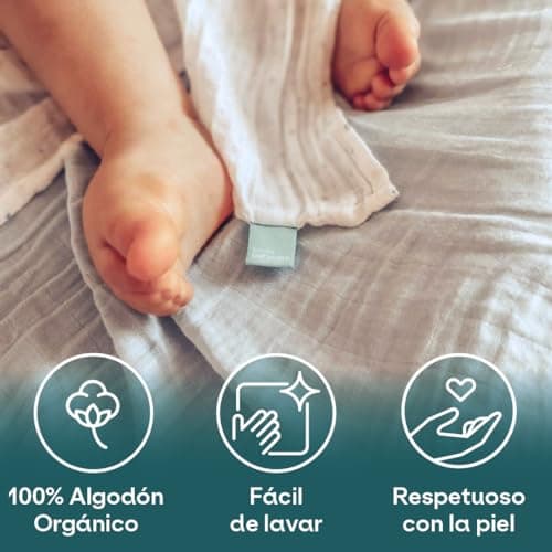 Detalle de KOALA BABYCARE Muselinas de Algodón 80x80 cm