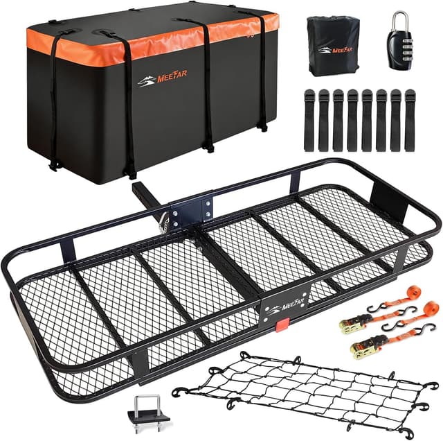 Detalle de Cargo carrier basket 500 lb hitch mount