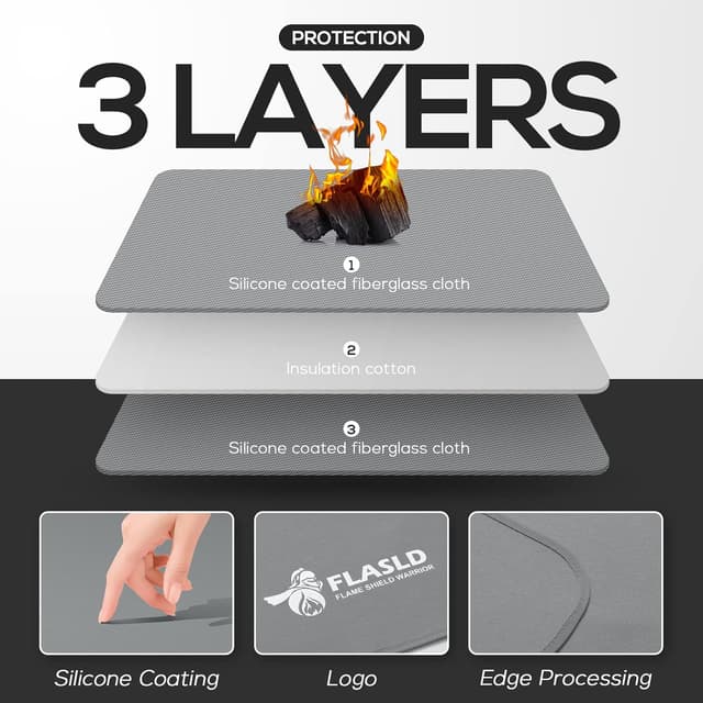 Thumbnail 5 de FLASLD Tappetino ignifugo multiuso 60×104 cm per esterni e interni 🧯