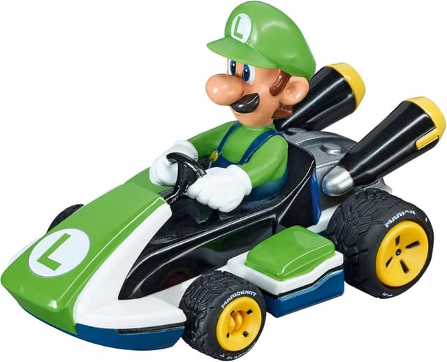 Detalle de Carrera GO!!! Mario Kart Luigi set (20064034) — 1:43 scale track racer