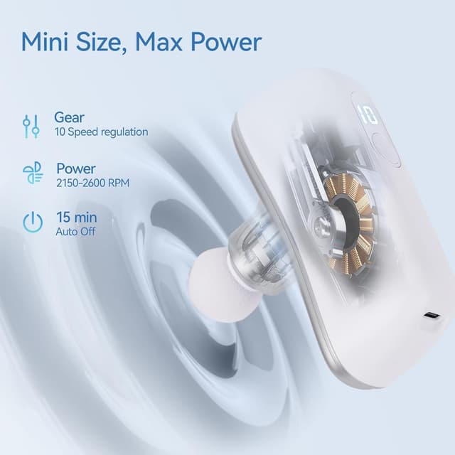 Detalle 2 de KingPavonini Mini Massage Gun 0.5 lbs