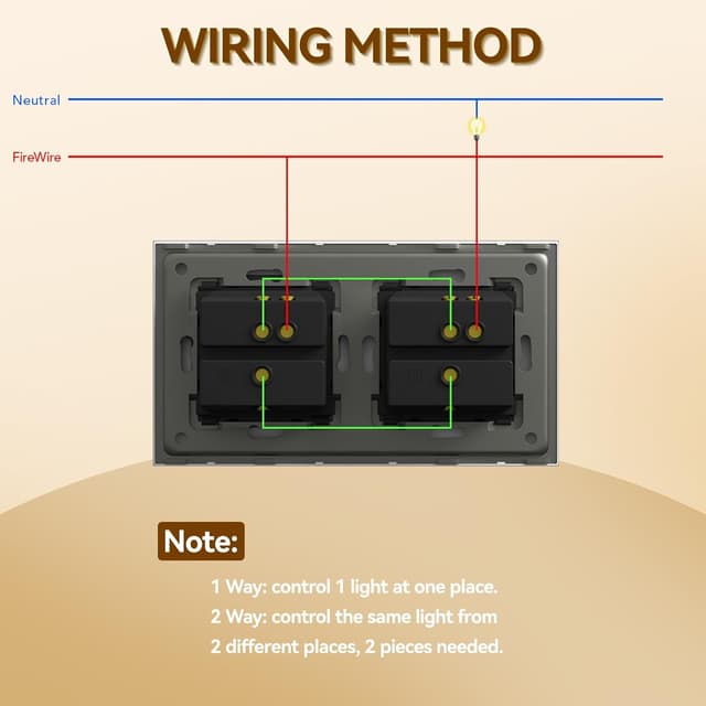 Thumbnail 4 de BSEED Interruptor Conmutador 2 Vías Blanco 157mm