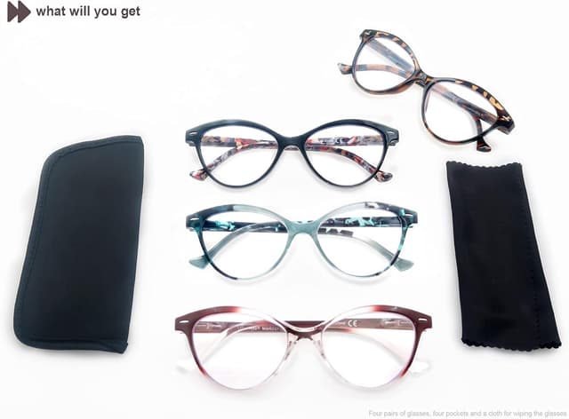 Detalle 1 de HEEYYOK cat eye reading glasses +2.00
