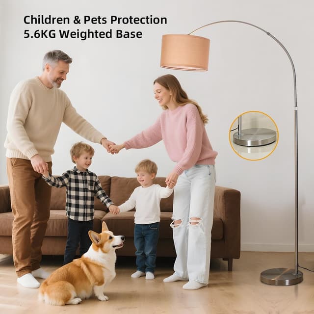 Detalle de ANTENLICHT AURA Lampada ad arco con telecomando, dimmer e LED E27 inclusi