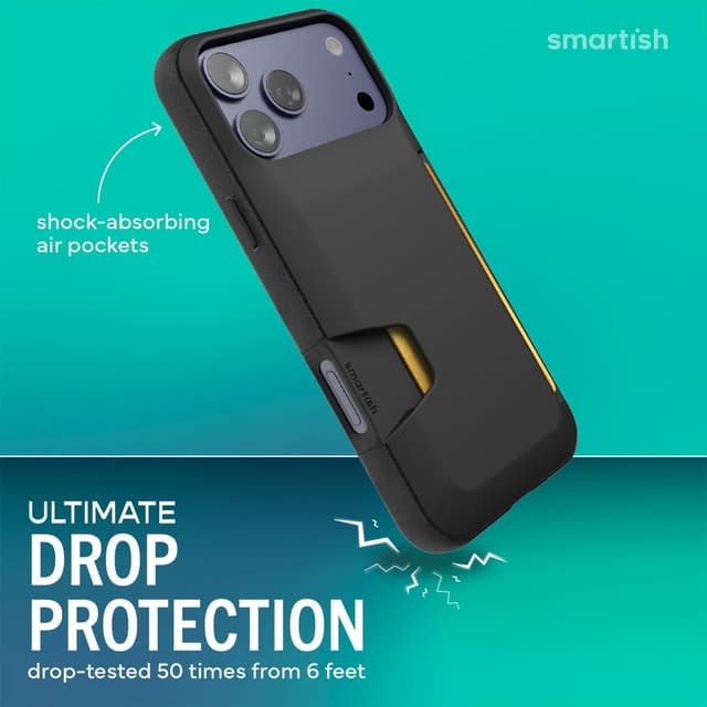Thumbnail 2 de Smartish iPhone 17 Pro Max Wallet Case 6ft drop test