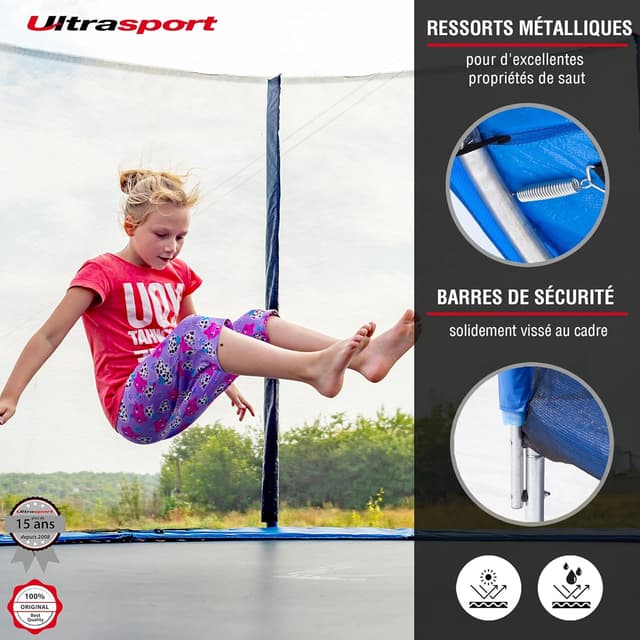 Detalle 1 de Ultrasport Uni-Jump trampoline extérieur 244 cm 🤸
