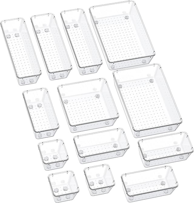 Detalle de SMARTAKE 13-Piece Drawer Organizers set for drawers