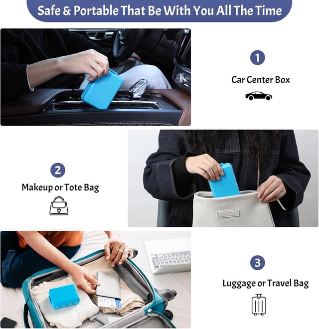 Thumbnail 5 de Foldable Weekly Pill Organizer 7-Day, 2x Daily ๐