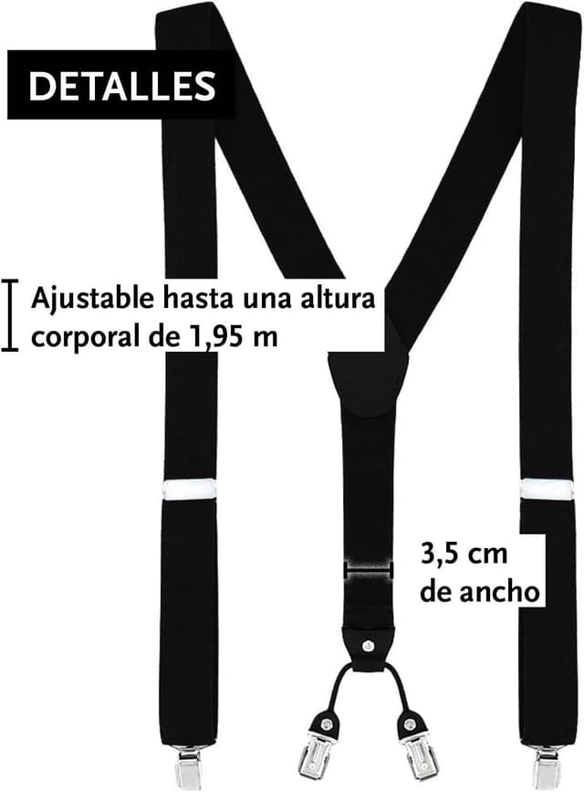 Thumbnail 1 de DonDon set tirantes y pajarita hombre 3,5 cm