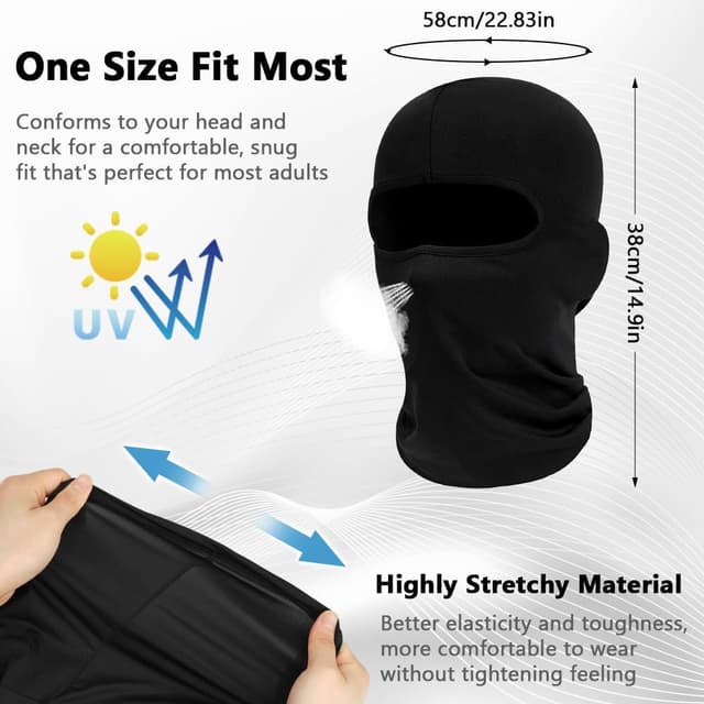 Thumbnail 2 de AMFUN Passamontagna Moto Balaclava 45–58 cm 🧣