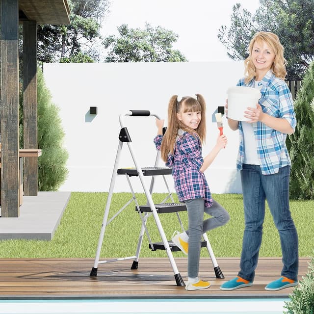 Thumbnail 6 de KINGRACK 3 Step Folding Ladder 360kg capacity