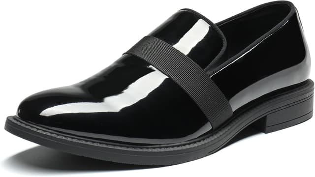 Thumbnail 6 de Bruno Marc Men’s Dress Tuxedo Shoe Slip-On Loafers in Patent Leather (Memory Foam Insole)