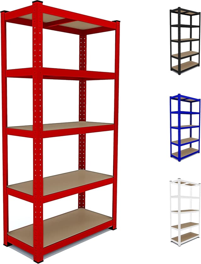 Thumbnail 6 de Arreditaly Scaffale in metallo e MDF Racine con 5 ripiani regolabili, portata fino a 875 kg, 180 x 90 x 40 cm (blu)