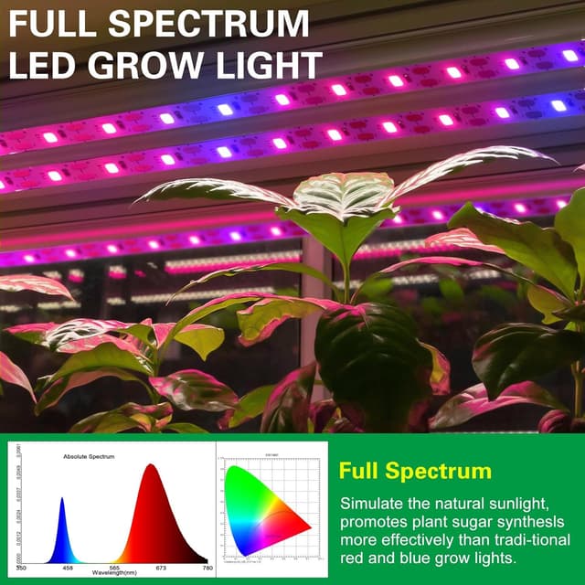 Detalle 2 de Grow Light Strip 120 LEDs 6.56ft for indoor plants 🌱