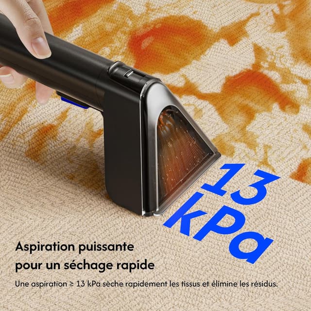 Detalle 2 de Blutan B Flowyfresh Waschsauger für Polster, Teppich, Fenster und Auto – Nass-Trockensauger mit 13 kPa und 1,8 l + 0,8 l Tanks