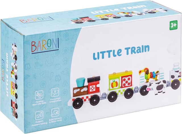 Thumbnail 5 de Baroni Toys Trenino Giocattolo in Legno 15 pezzi 🚂