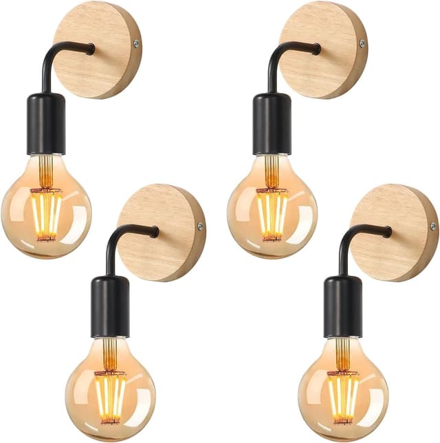 Imagen de Tealight Applique da Parete Vintage E27 4 pezzi en OfertitasTOP